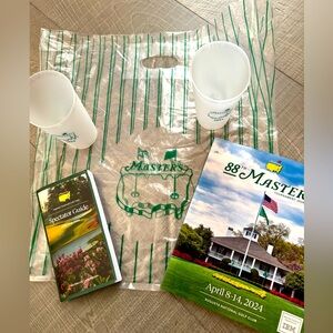 Masters 2024 Swag: ⛳️2 Masters Cups, 1 Masters Journal, 1 Bag, 1 Spectator Guide